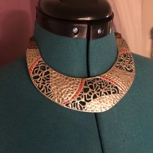 Handmade Leather and Silver Necklace